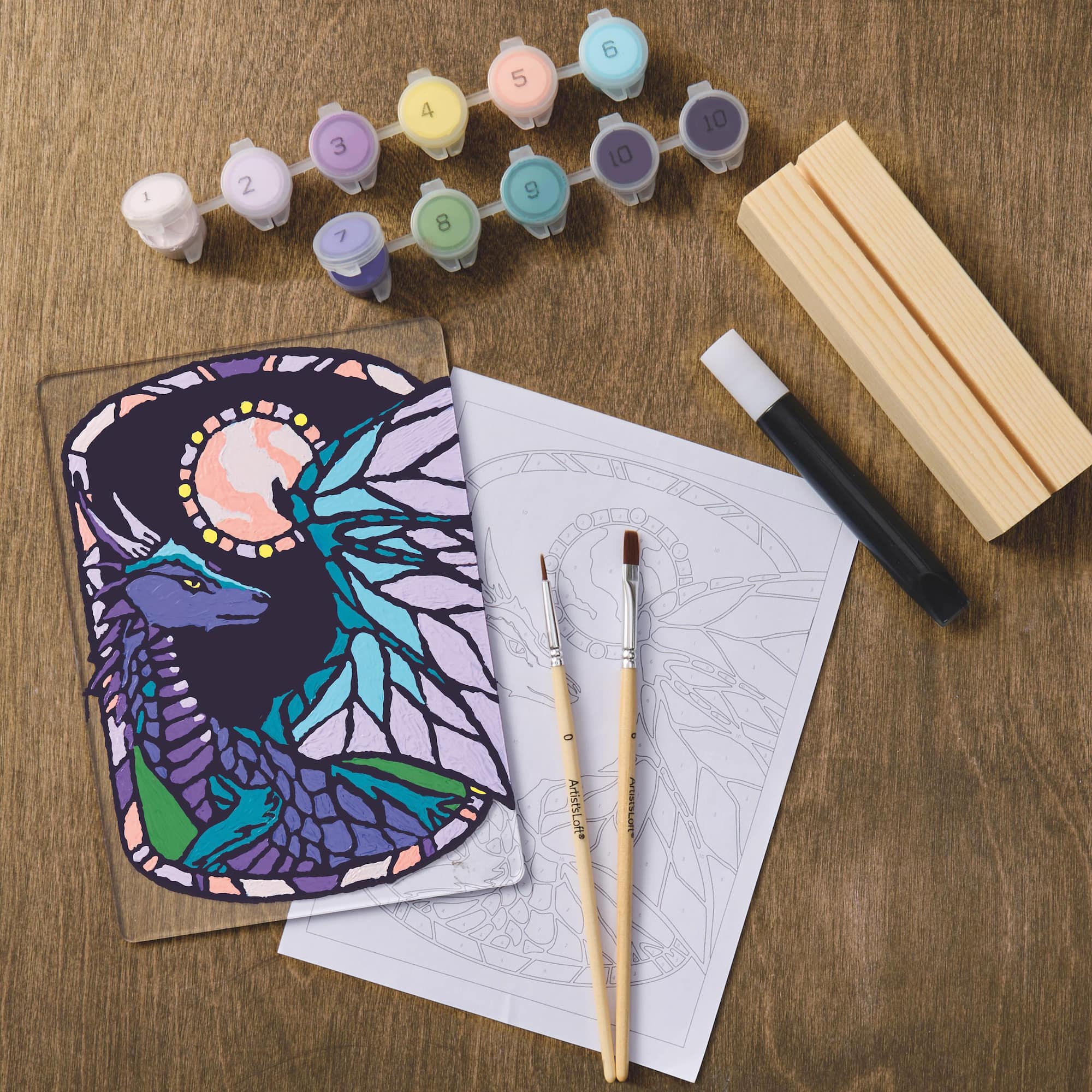 Dragon Paint-by-Number Acrylic Surface Kit by Artist's Loft®